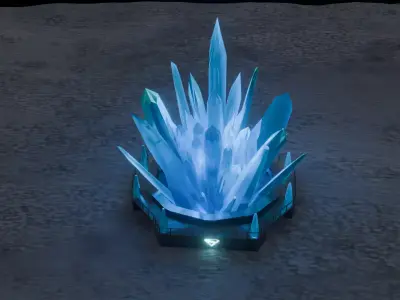 fortress of solitude Low-poly 3D model