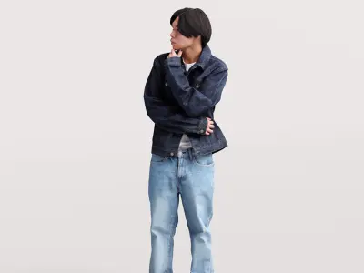 Humano Standing Asian Man 2202-03 3D model