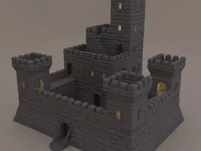 Small Fort Tabletop Terrain 28 MM 3D print model