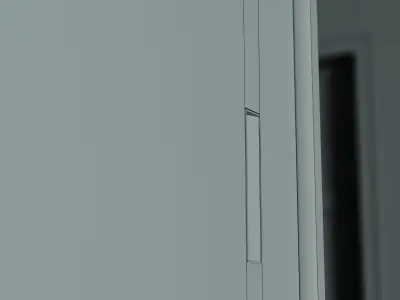 Wardrobe modern with doors 3D model