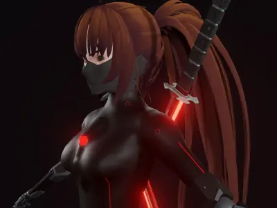 Emmas ninja girl 3D model