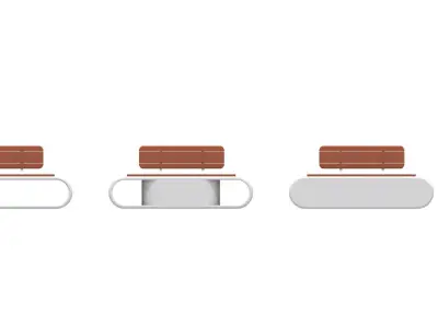 Concrete Outdoor Bench Free 3D model