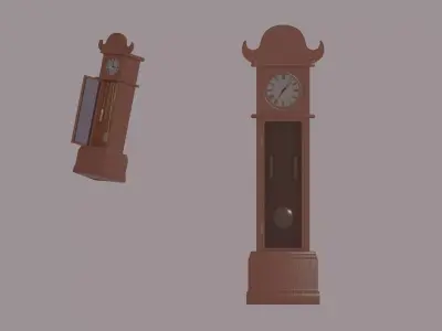 Old Grandfather Clock 3D model