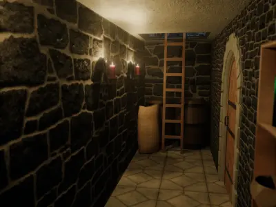 Castle interior Low-poly 3D model purchase