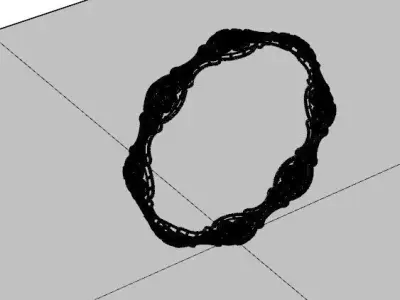 1181 Petal Link Elegance Bangle 10gm 3D print model