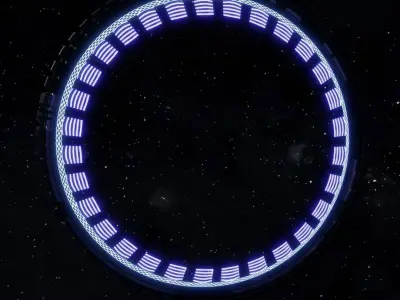 jump gate Low-poly 3D model