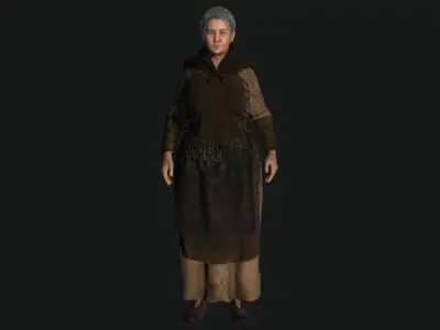 AAA 3D FANTASY MEDIEVAL - OLD WOMAN 01 REALISTIC CHARACTER
