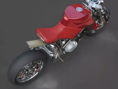 Ducati 916 Custom Cafe Fighter Hyper  17M Poly Masterpiece 3D model