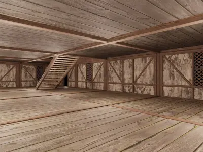 Medieval Houses 36- 4K Textures Game Ready Low-poly 3D model