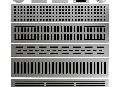 Shower channels - Floor Drain 001 Low-poly 3D model