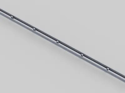 Road Safety Barrier 2A Low-poly 3D model