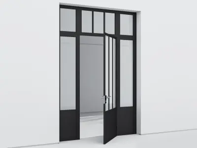 Aluminium door 182 3D model