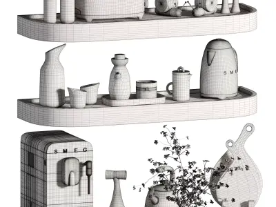 kitchen accessories 012 Low-poly 3D model