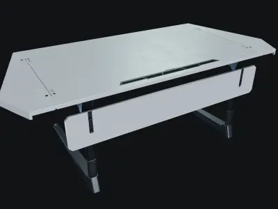 Sci-Fi Desk 01 Low-poly 3D model