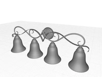 Malinda Light Silver Bath Bar 3D model