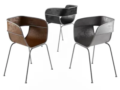 Scoop Chair industry west Low-poly 3D model