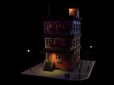 New York Apartment Low-poly 3D model