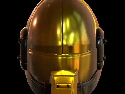 Gas mask helmet 3d model scifi Low-poly  Low-poly 3D model 199