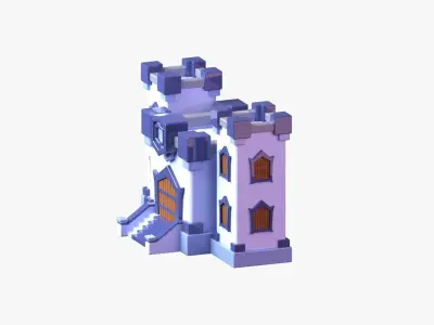 Royal Castle 3D Illustration 3D model