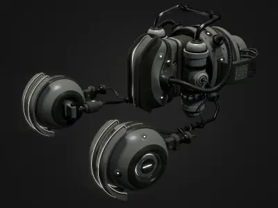 Podracer futuristic robot 3D model