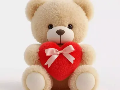 Valentines Day Teddy Bear Doll 3D Models 3D Model Pack