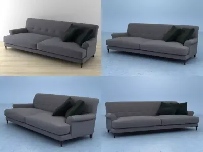 Oscar 3 seater sofa 3D model
