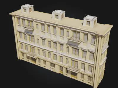 Narrow Flatiron Building  Iconic Wedge-Shaped Urban Marvel 3D model