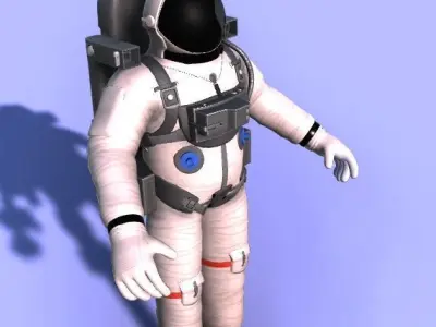 Spacesuit rigged astronaut Low-poly 3D model