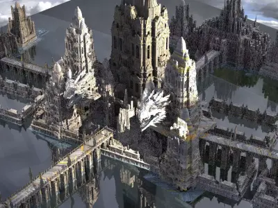 Tengu Ancient japan City Kit bash 2 3D model