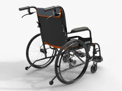 Light wheelchair manual 02 3D model