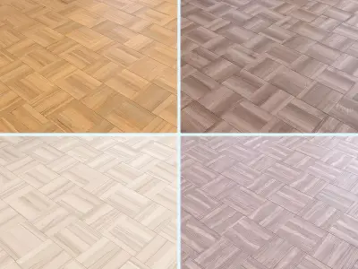 Parquet - Laminate - Wooden floor 4 in 1 Low-poly 3D model