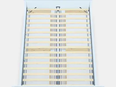 IDANAS Bed frame with storage 5 Low-poly 3D model