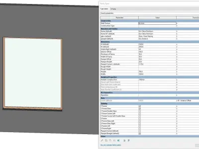 Window - Full Parametric Revit Family 3D model