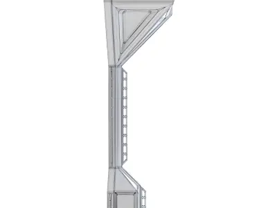 Space Station Wall - Corner Outside 3D model