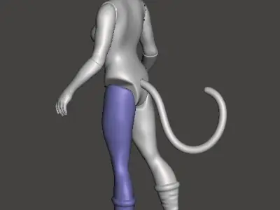 STL File 3D Super Powers Cat Woman 3D print model 3D print model