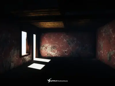 Stone Barn Free low-poly 3D model