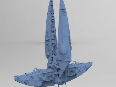 Wraith Interceptor ship 4 3D model