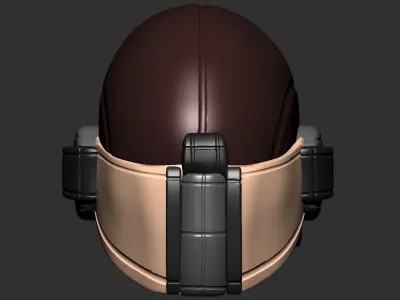 helmet scifi high poly sculpt  ver 2 3d printable  3D model