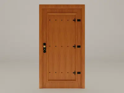 rustic door Free 3D model