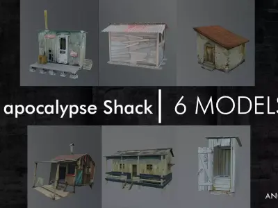 postapocalyptic houses 3D model