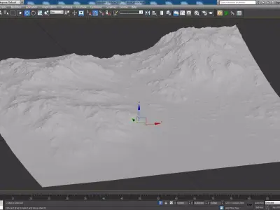 Terrain beach landscape HI-poly 3D model
