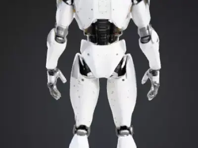 Futuristic Full Body Armored Humanoid Robot 3D Concept 3D print model