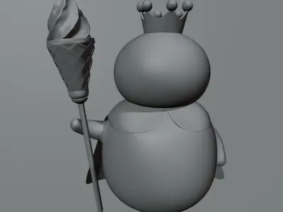 Mixue Snowman 3d Model - Fan art  3D model