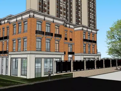 public school building 3D model