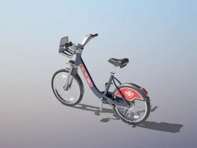 Public Bike Hire Scheme Low-poly 3D model