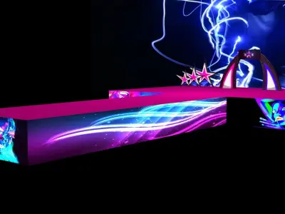 Superstars Stage Low-poly 3D model