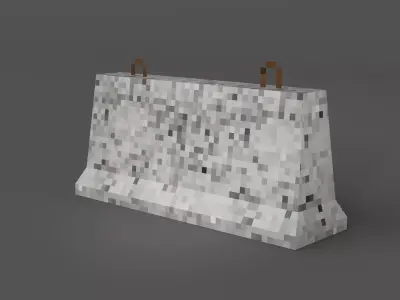 Barricade - PBR Pixel Art - PSX Style Low-poly 3D model