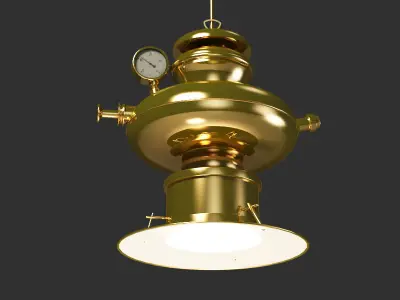Old pumping gas lamp lighting 3D model