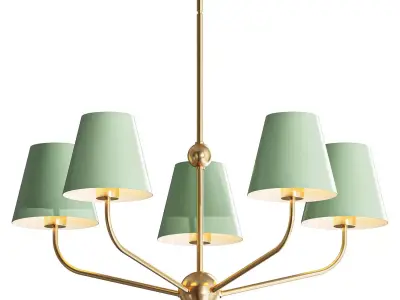  Banks 5 Light Chandelier 3D model