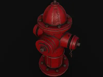 Fire Hydrant Low-poly 3D model